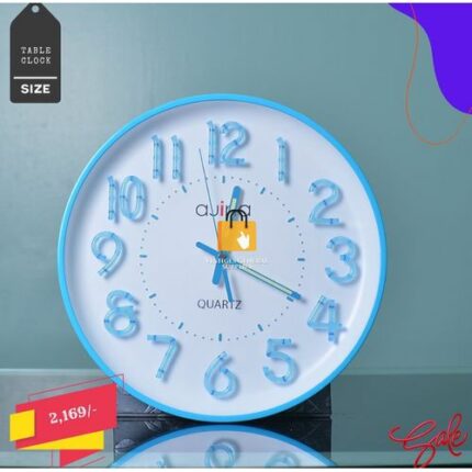 Blue Silver Wallclock